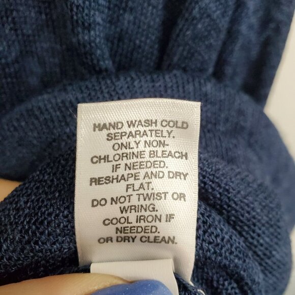 Pure J. Jill Womens Navy Blue Linen Blend Blouse Top Size L Floral Short Sleeve - Picture 13 of 16